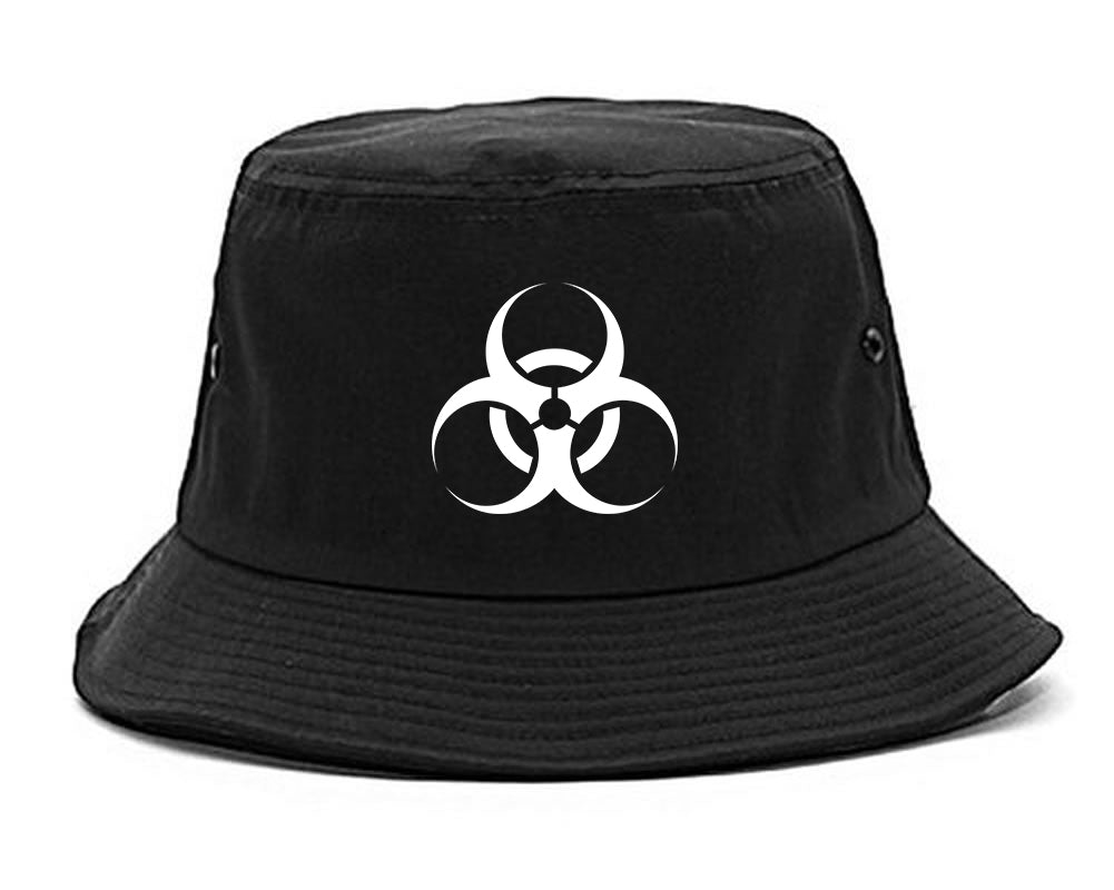Biohazard Symbol Bucket Hat Black