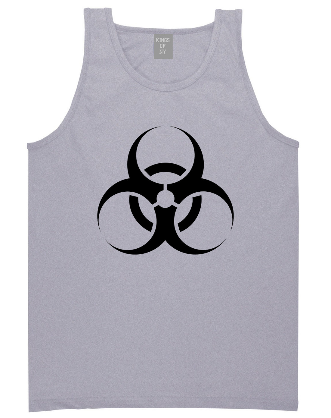 Biohazard Symbol Grey Tank Top Shirt by Kings Of NY