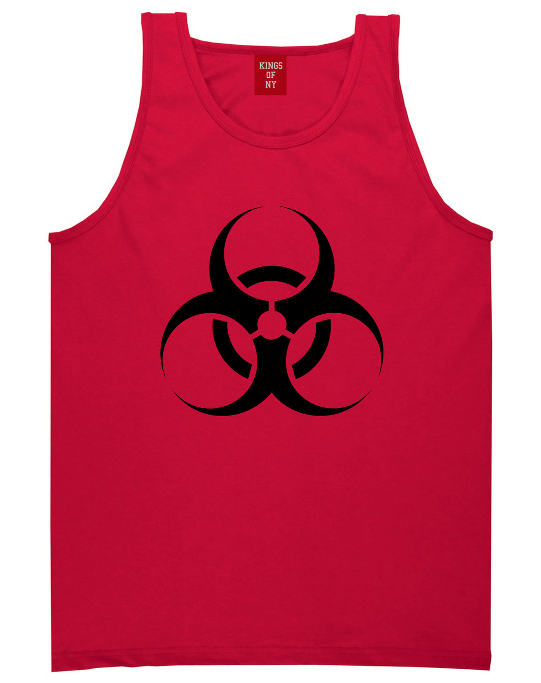 Biohazard Symbol Red Tank Top Shirt by Kings Of NY