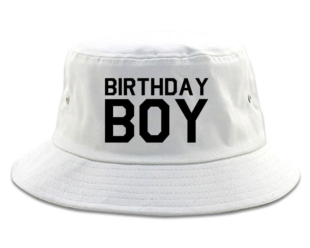 Birthday Boy Mens Bucket Hat by Kings of NY White / Os