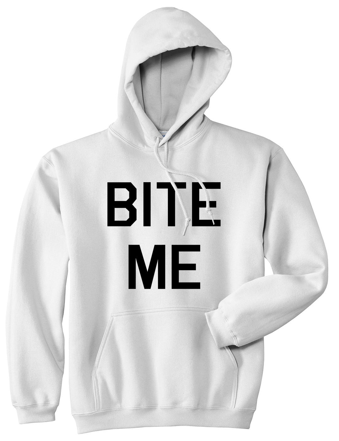 Bite Me White Pullover Hoodie by Kings Of NY