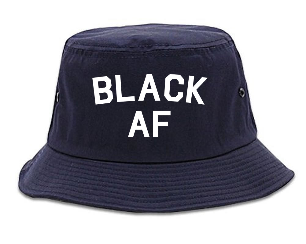Black AF Mens Snapback Hat Navy Blue
