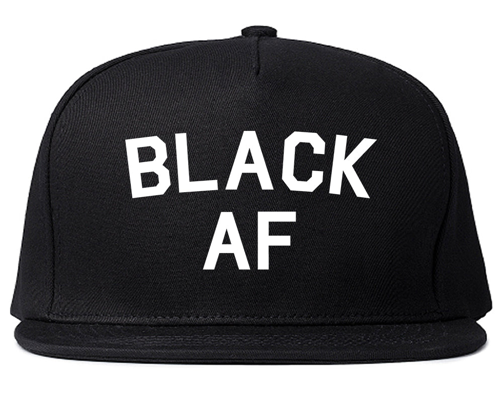 Black AF Mens Snapback Hat Black
