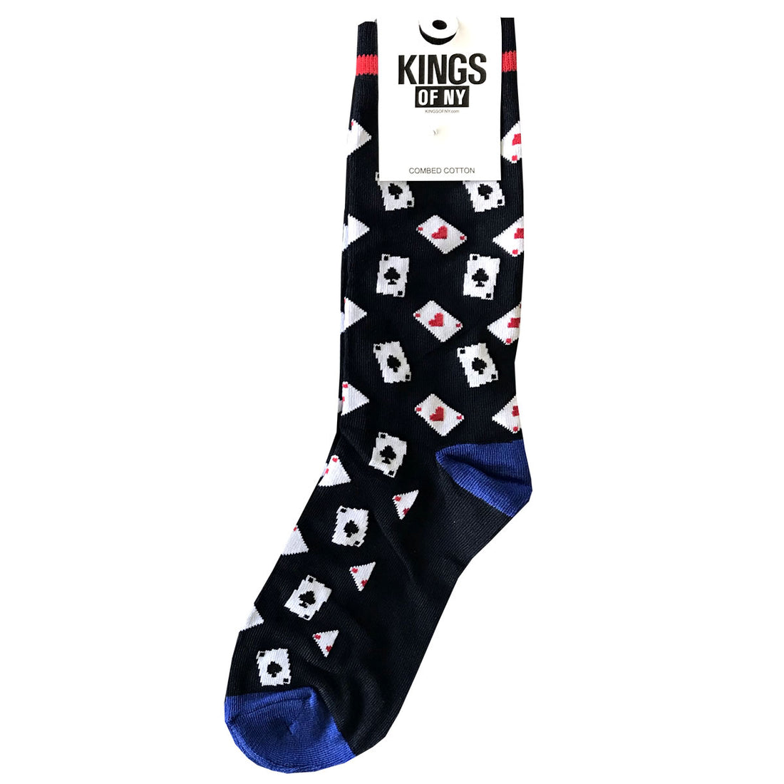 Black Playing Cards Mens Cotton Socks by KINGS OF NY