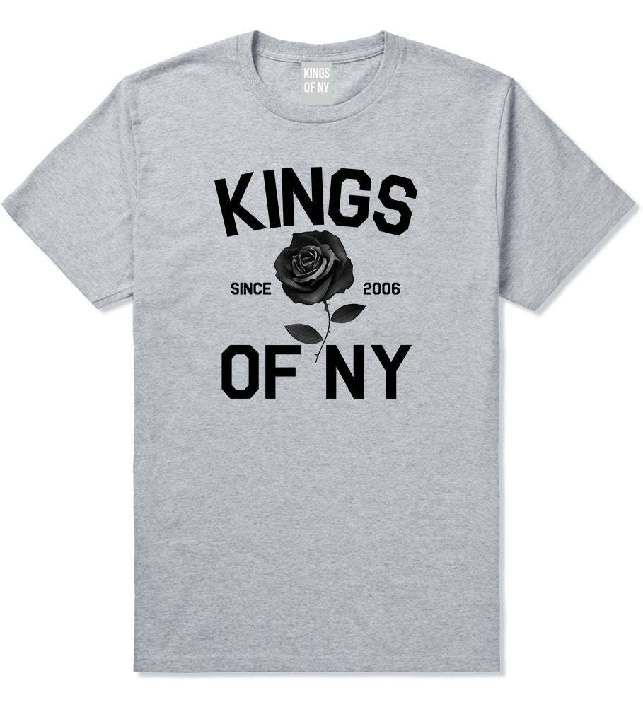 Black Rose Since 2006 Mens T-Shirt Grey by Kings Of NY