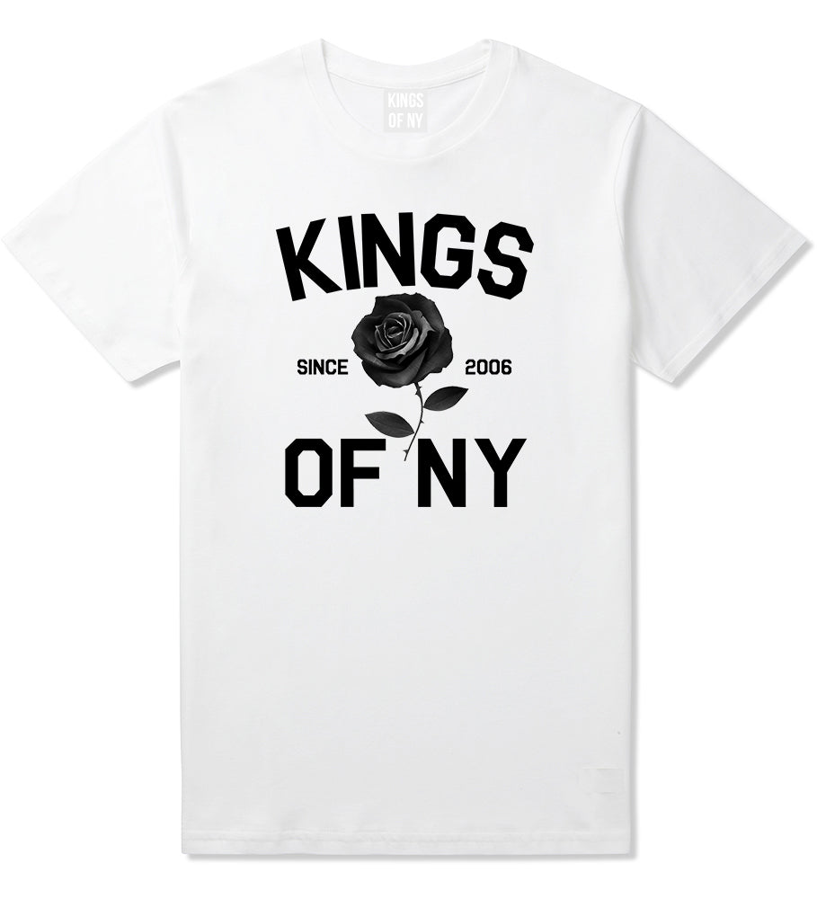Black Rose Since 2006 Mens T-Shirt White by Kings Of NY