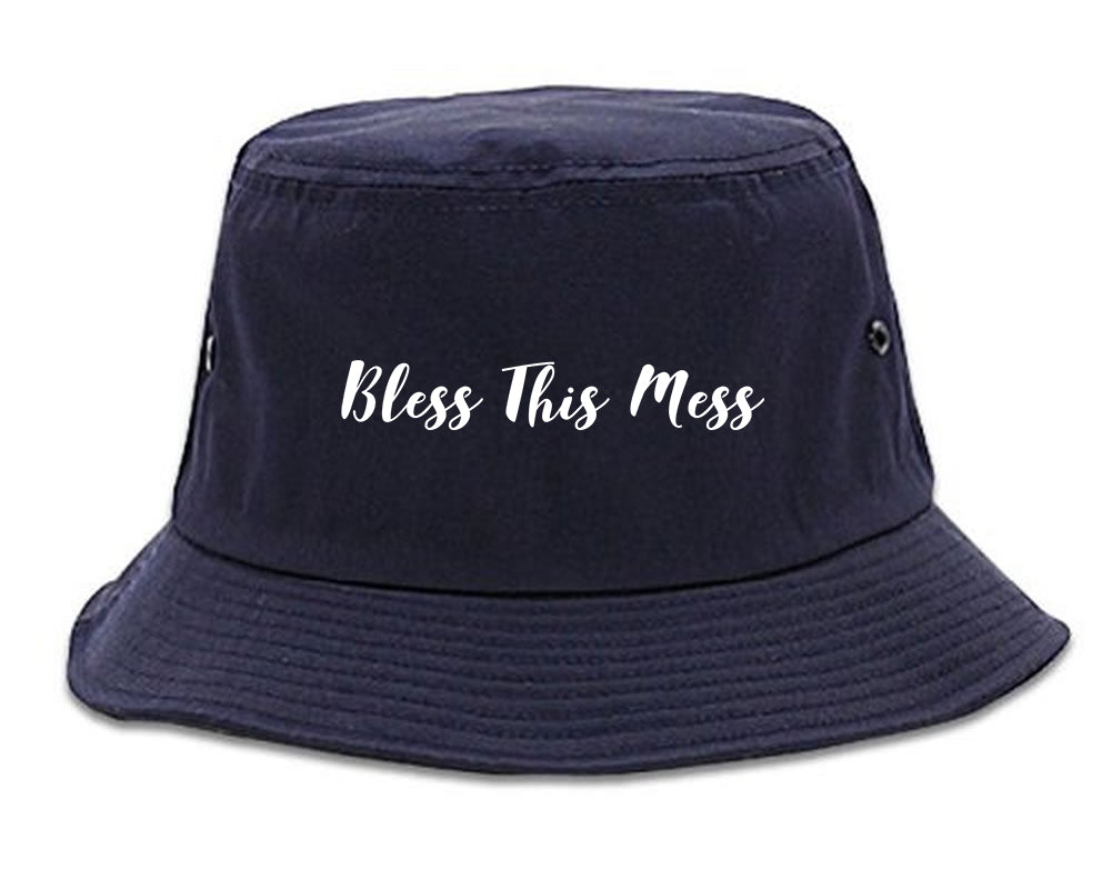 Bless This Mess Bucket Hat Blue