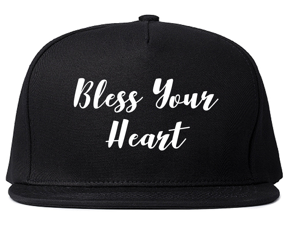 Bless Your Heart Snapback Hat Black