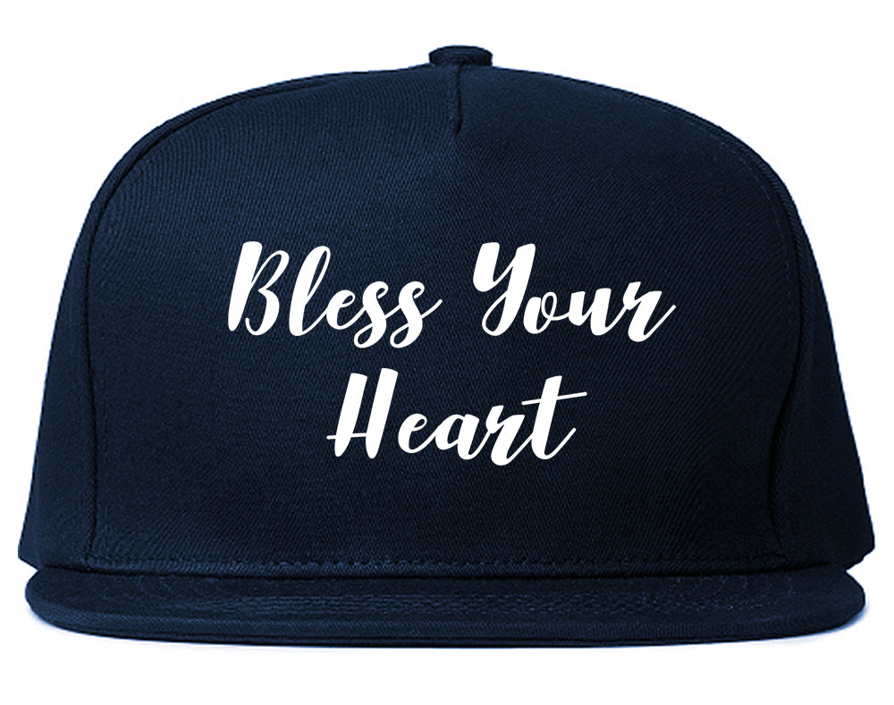Bless Your Heart Snapback Hat Blue