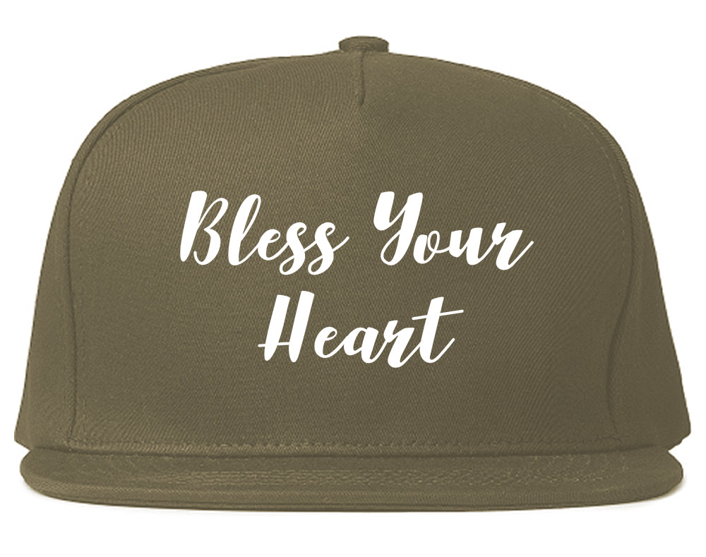 Bless Your Heart Snapback Hat Grey