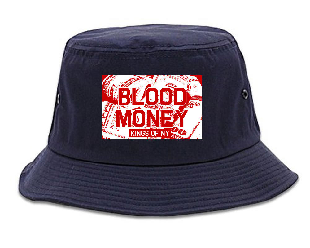 Blood Money 100s Mens Snapback Hat Navy Blue