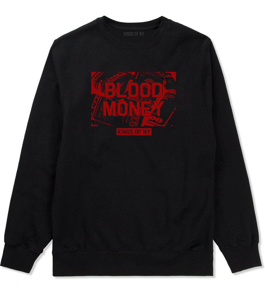 Blood Money 100s Mens Crewneck Sweatshirt Black