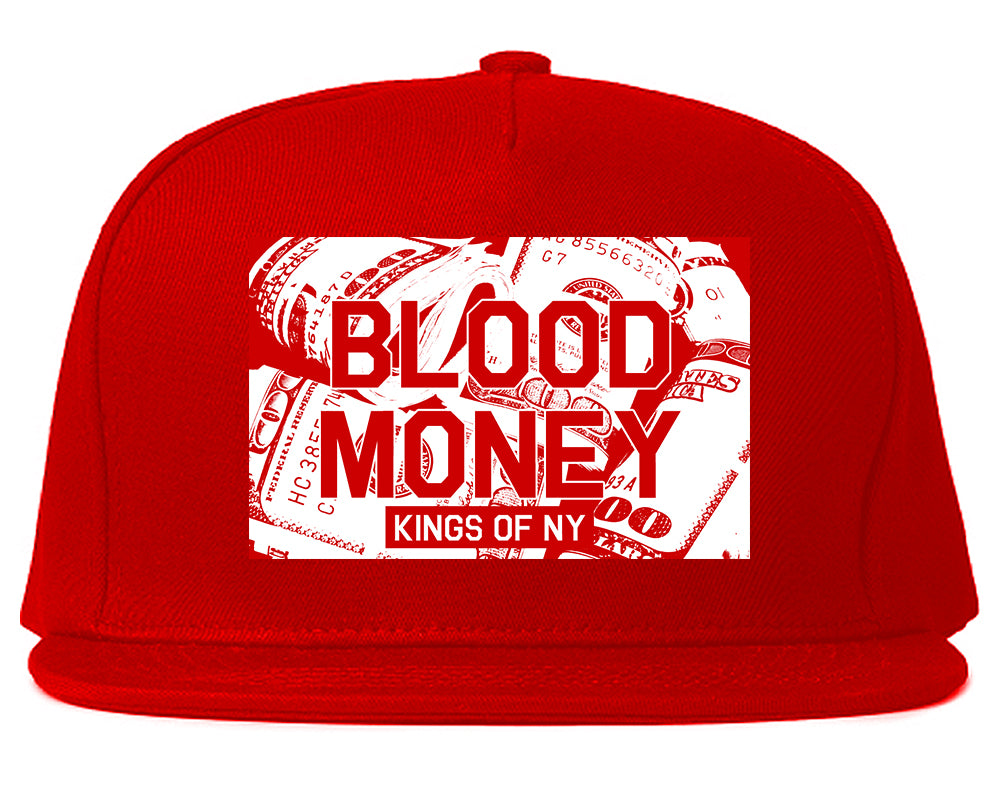 Blood Money 100s Mens Snapback Hat Red