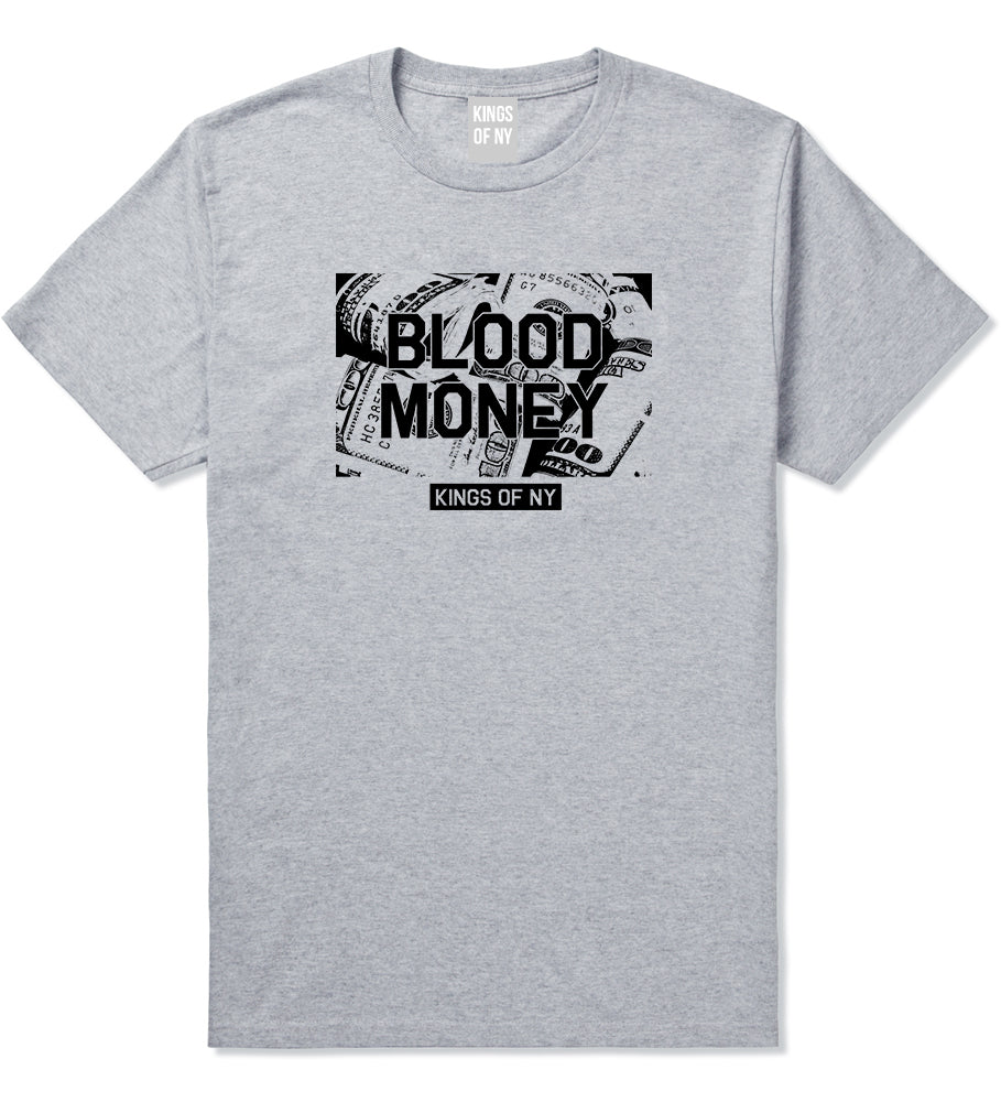 Blood Money 100s Mens T Shirt Grey