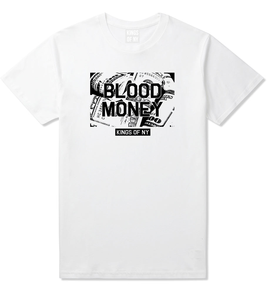Blood Money 100s Mens T Shirt White