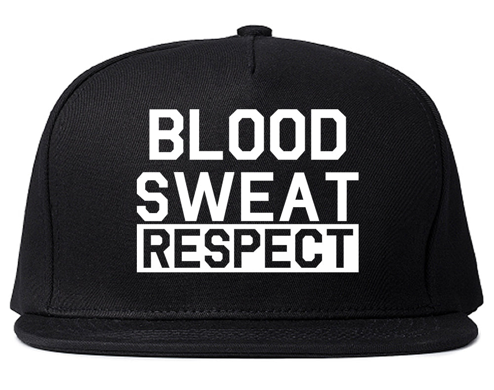 Blood Sweat Respect Gym Workout Mens Snapback Hat Black