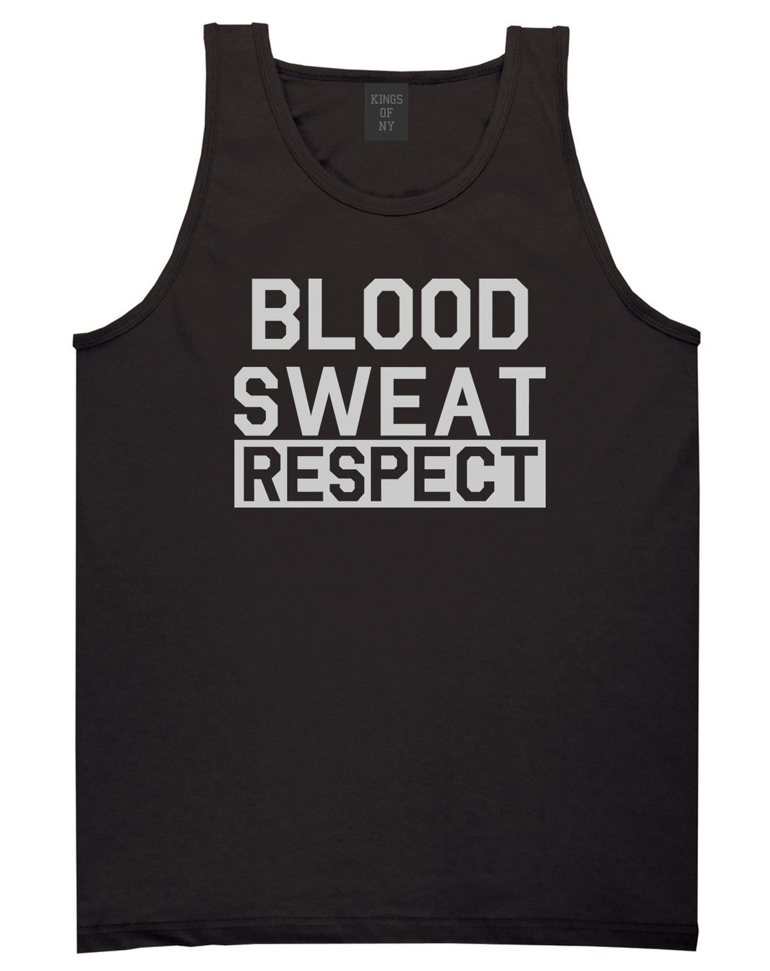 Blood Sweat Respect Gym Workout Mens Tank Top Shirt Black by Kings Of NY