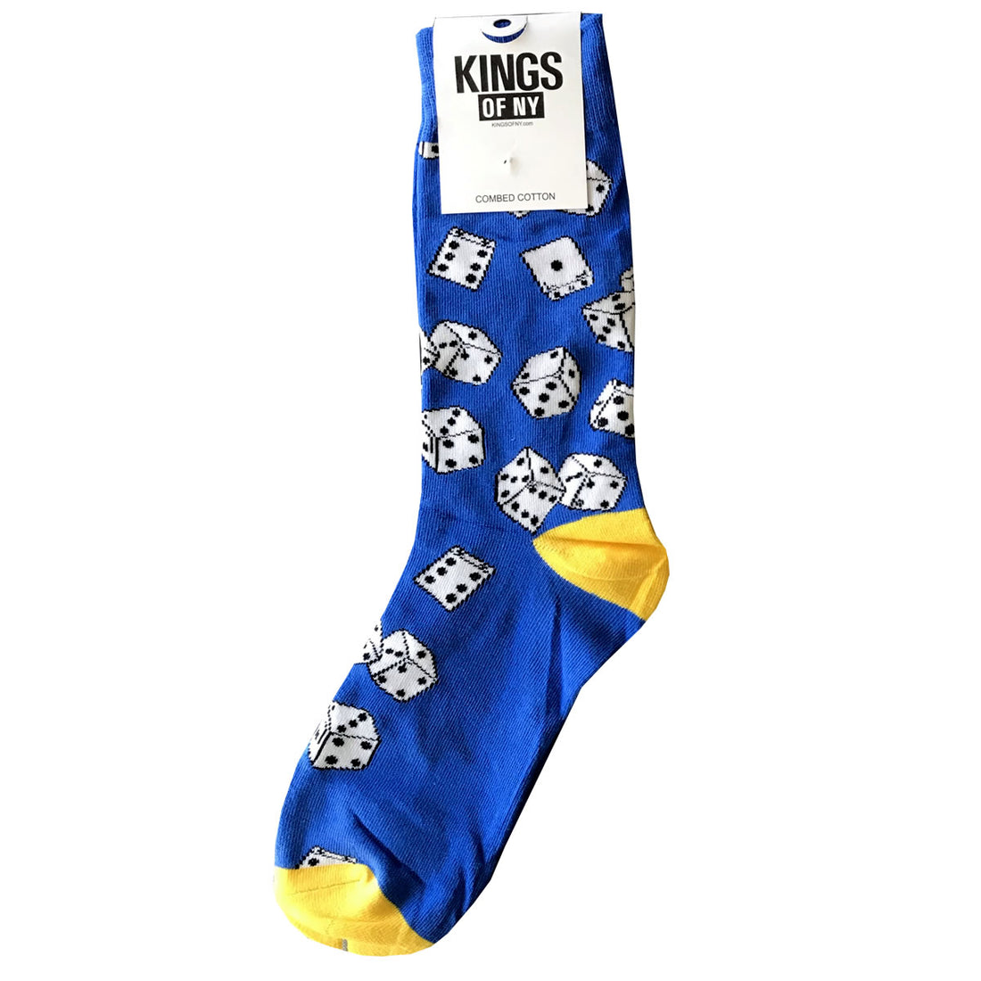 Blue Dice Game Casino Mens Cotton Socks by KINGS OF NY