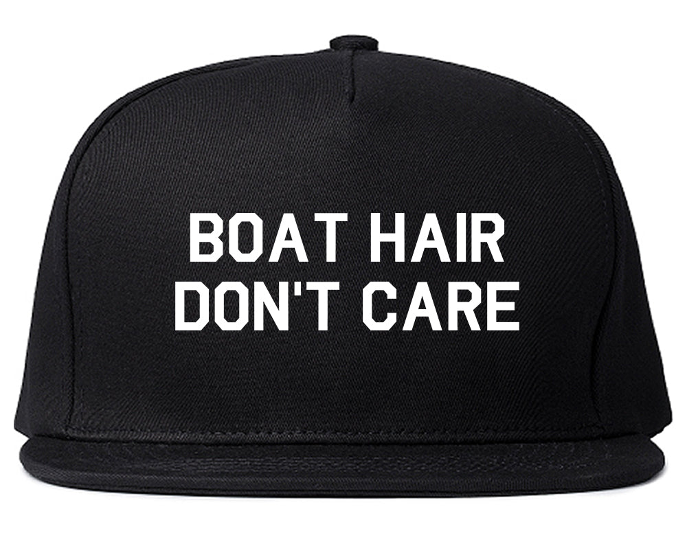 Boat Hair Dont Care Snapback Hat Black