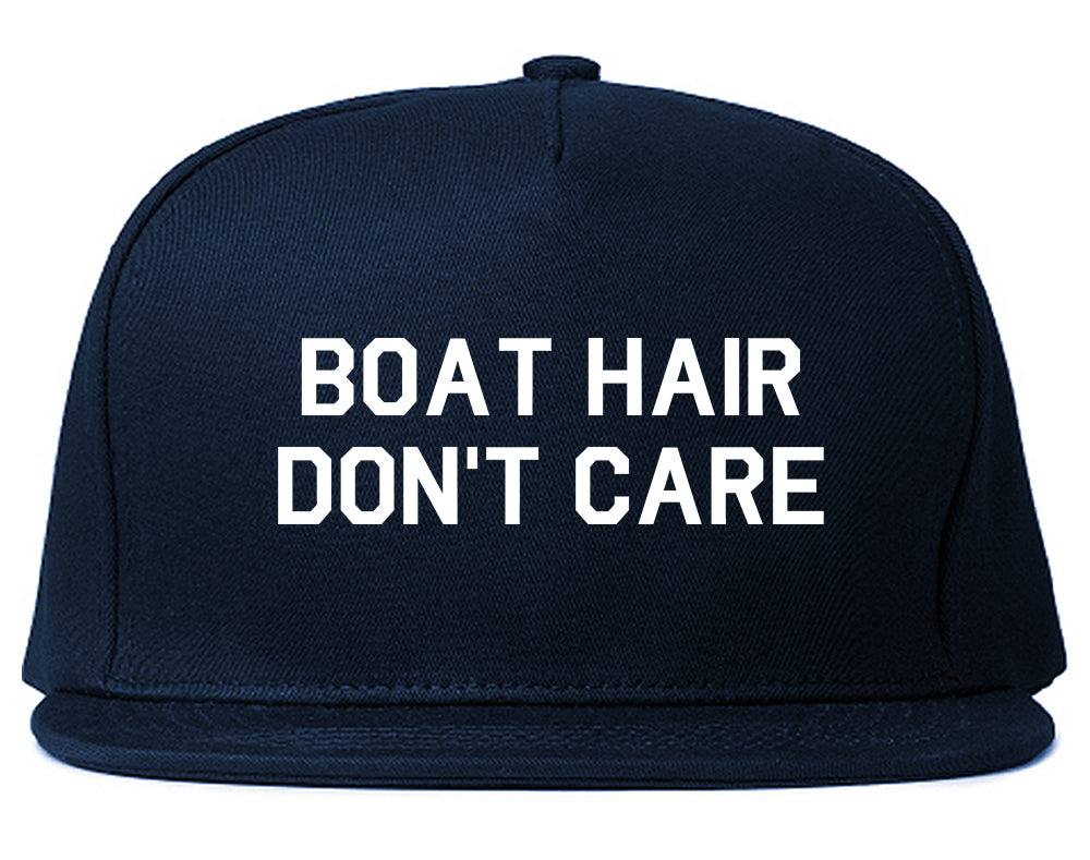 Boat Hair Dont Care Snapback Hat Blue