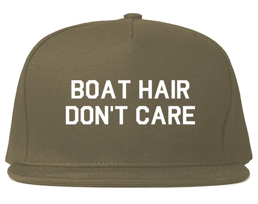 Boat Hair Dont Care Snapback Hat Grey