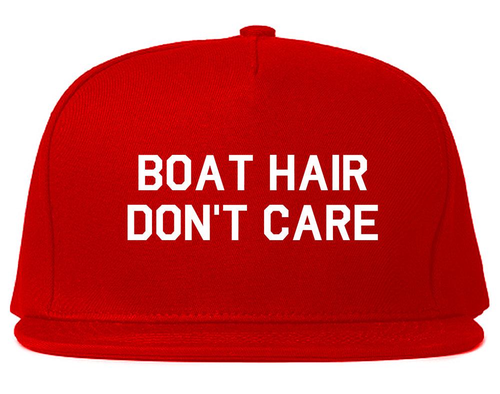 Boat Hair Dont Care Snapback Hat Red