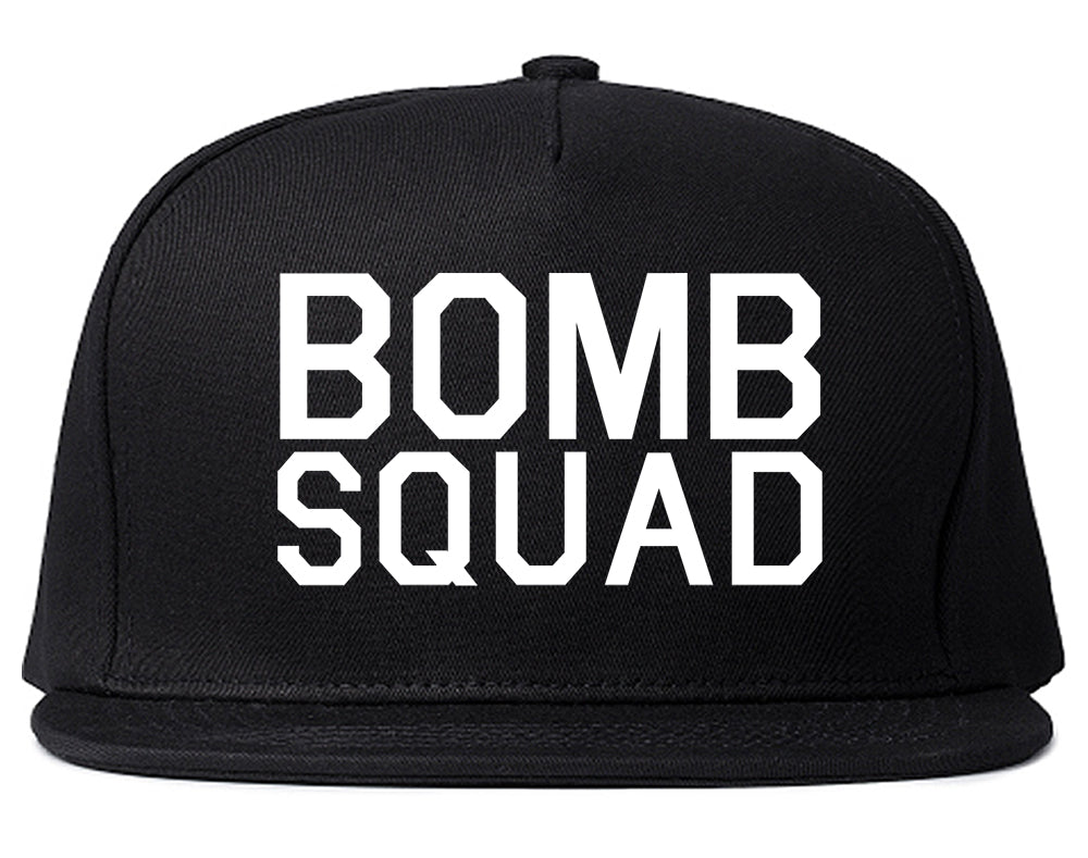 Bomb Squad Snapback Hat Black