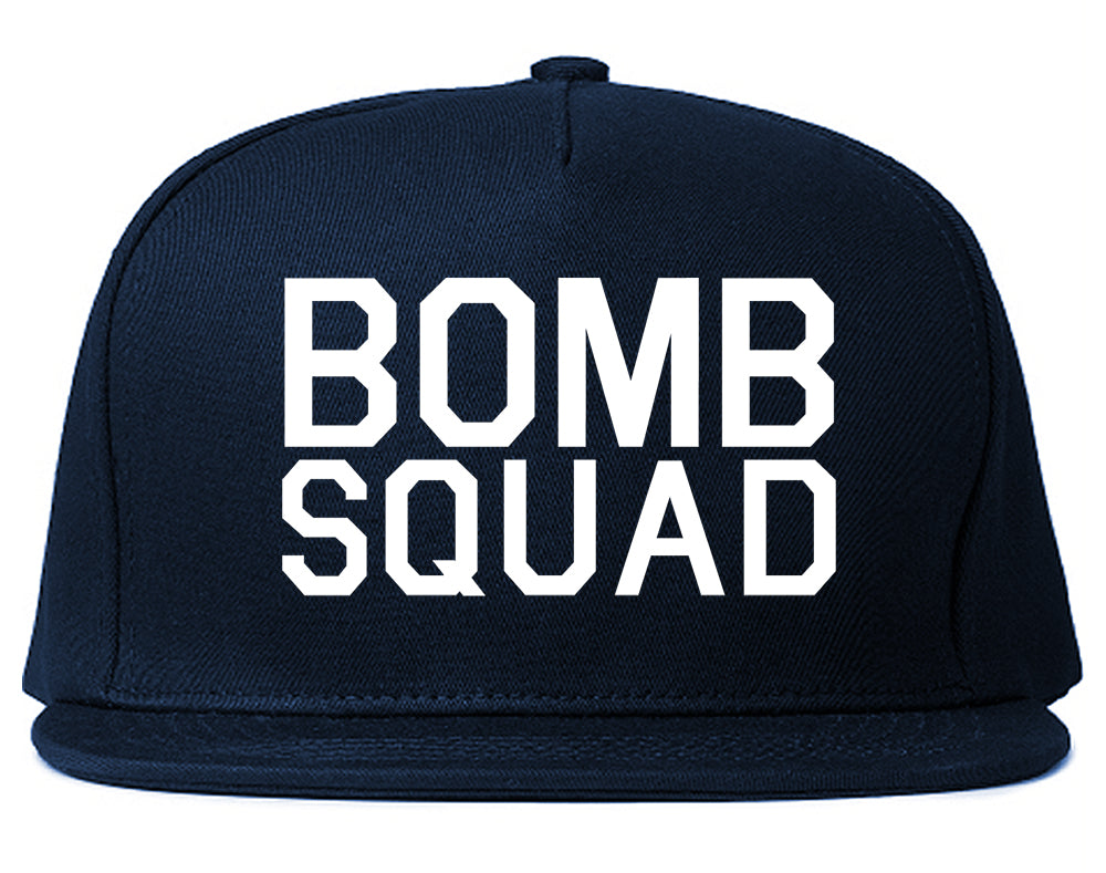 Bomb Squad Snapback Hat Blue
