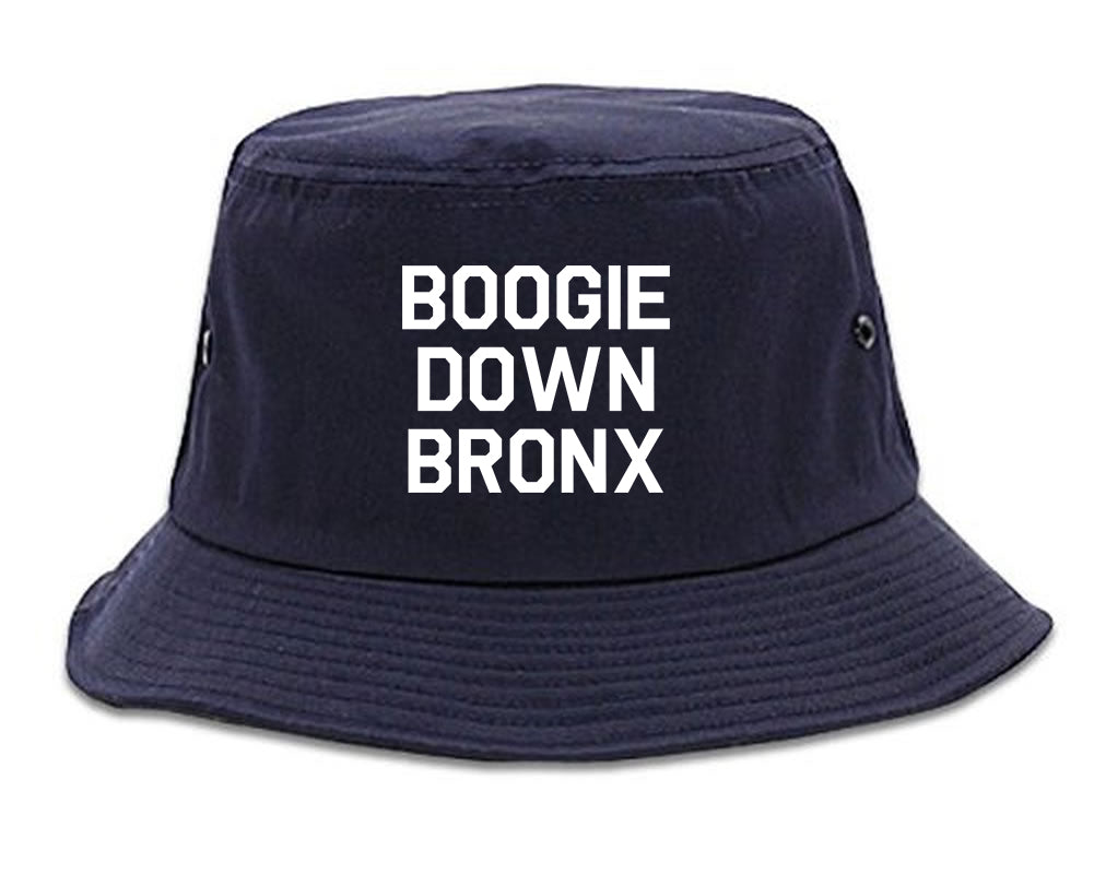 Boogie Down Bronx Mens Bucket Hat Navy Blue