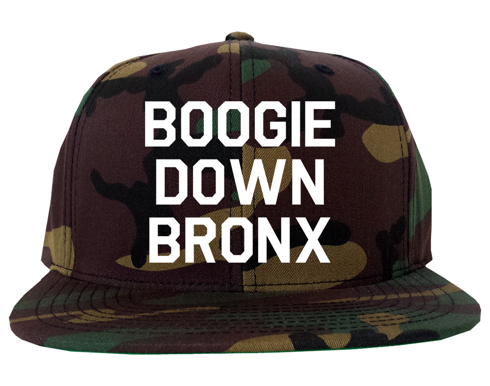 Boogie Down Bronx Mens Snapback Hat Camo