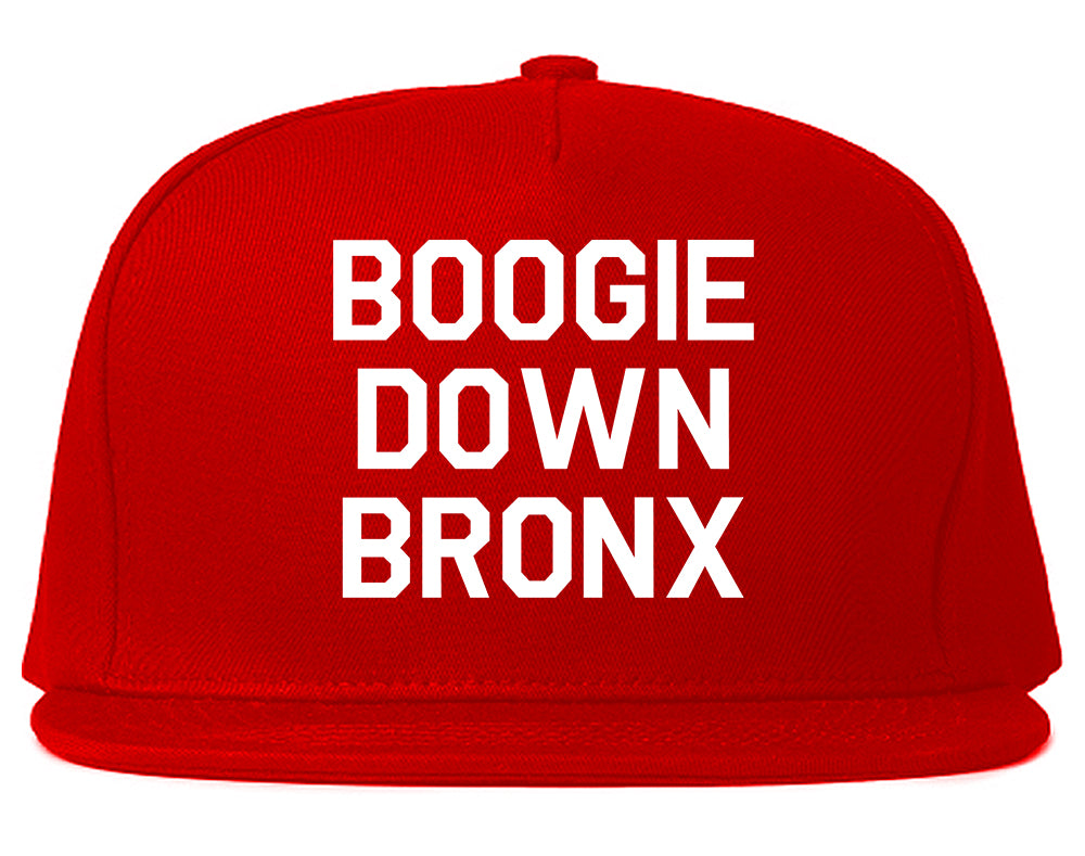 Boogie Down Bronx Mens Snapback Hat Red