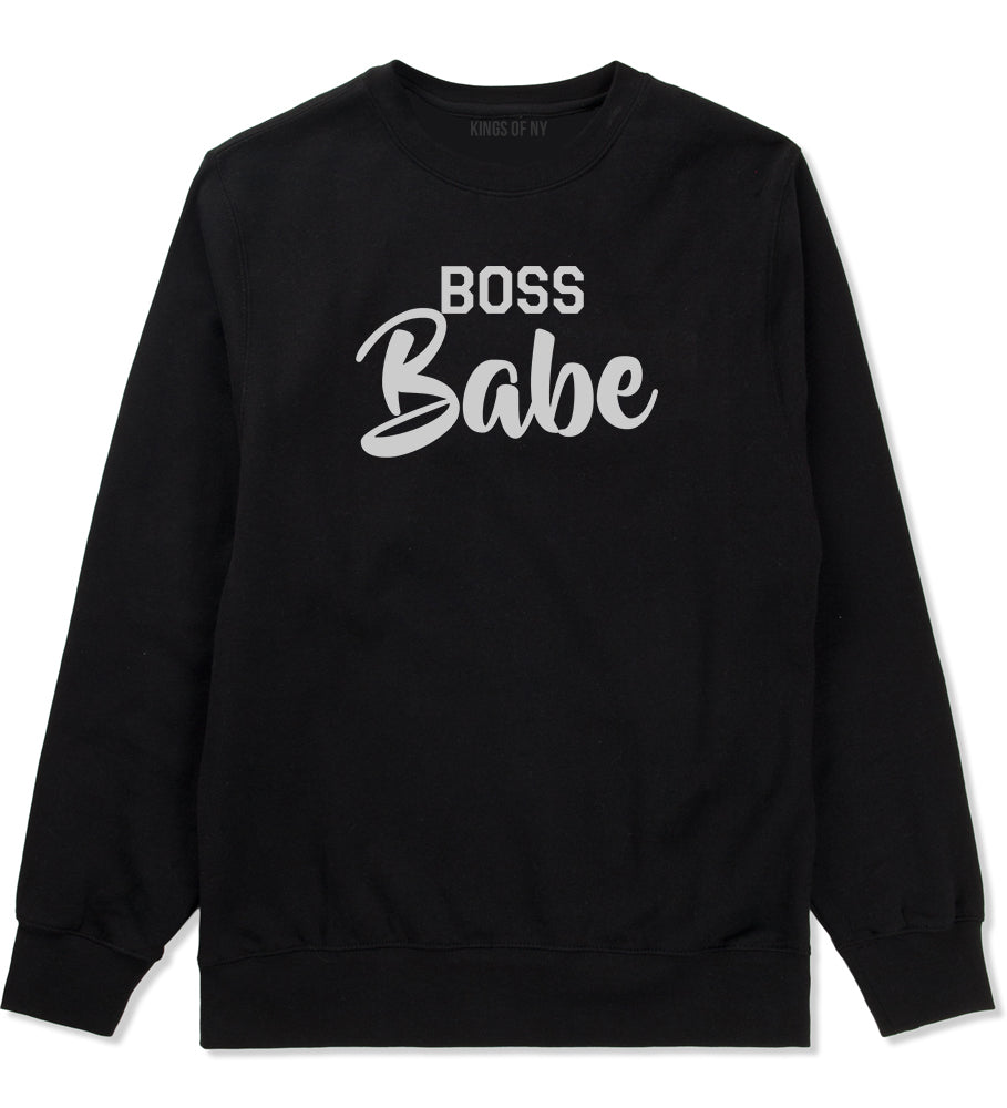 Boss Babe Mens Black Crewneck Sweatshirt by KINGS OF NY