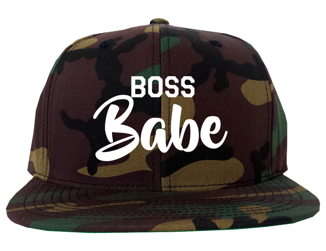 Boss_Babe Camo Snapback Hat