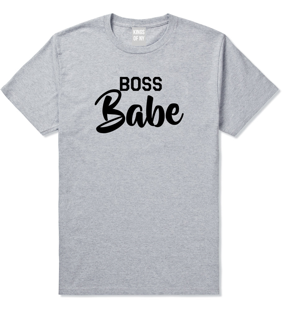 Boss Babe Mens Grey T-Shirt by KINGS OF NY