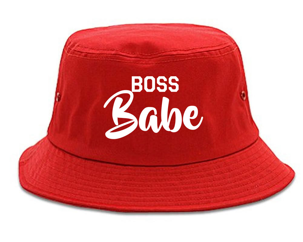 Boss_Babe Red Bucket Hat