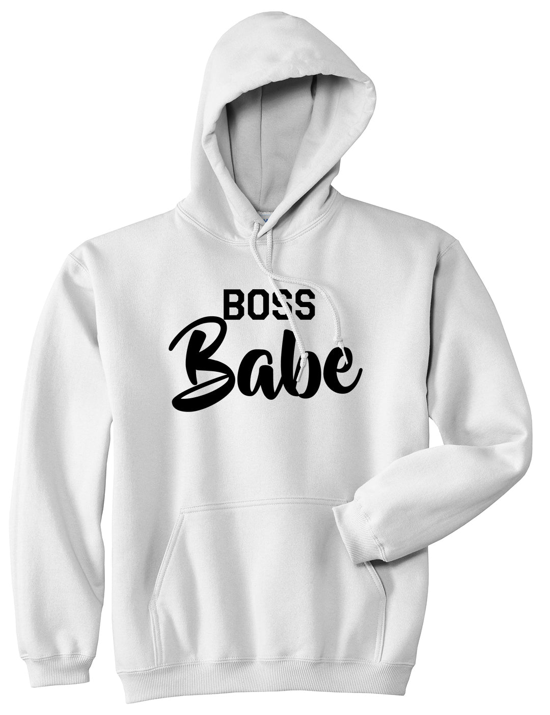 Boss Babe Mens White Pullover Hoodie by KINGS OF NY
