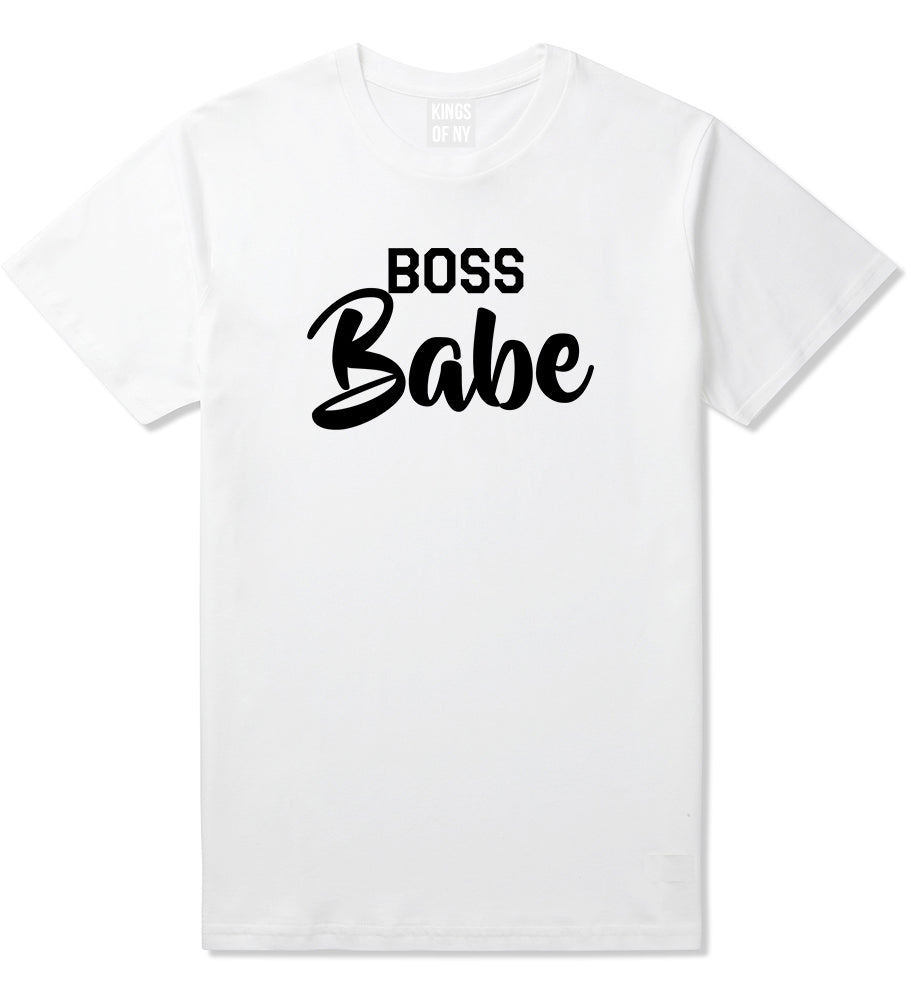 Boss Babe Mens White T-Shirt by KINGS OF NY