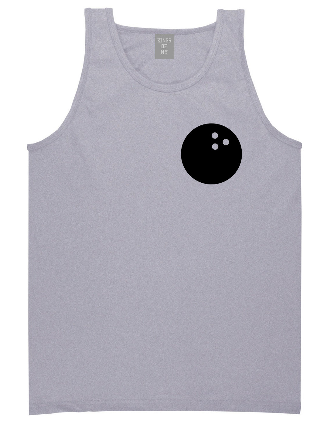 Bowling Ball Chest Grey Tank Top Shirt by Kings Of NY