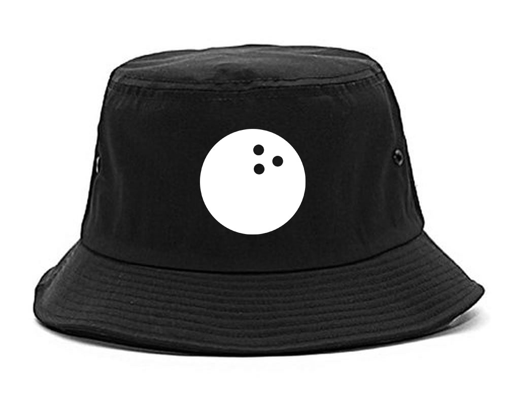 Bowling Ball Chest Bucket Hat Black