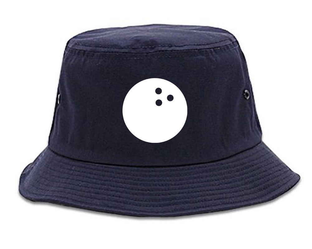 Bowling Ball Chest Bucket Hat Blue