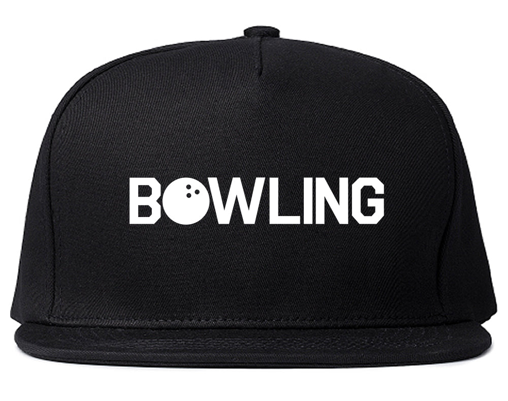 Bowling Snapback Hat Black