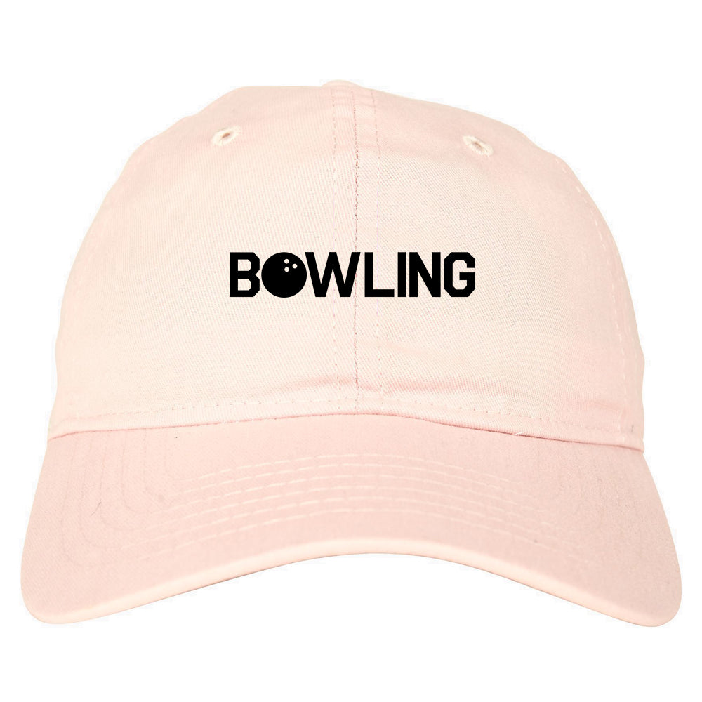 Bowling Dad Hat Baseball Cap Pink