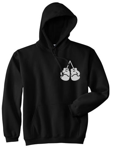 Boxing Gloves Chest Black Pullover Hoodie by Kings Of NY