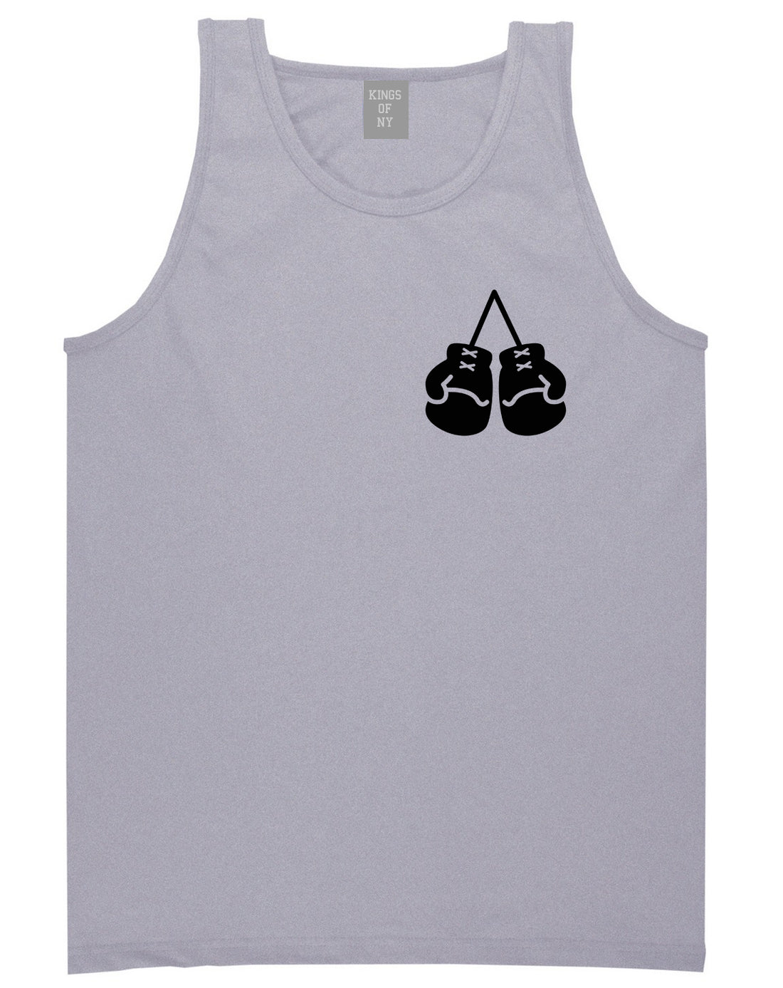 Boxing Gloves Chest Grey Tank Top Shirt by Kings Of NY