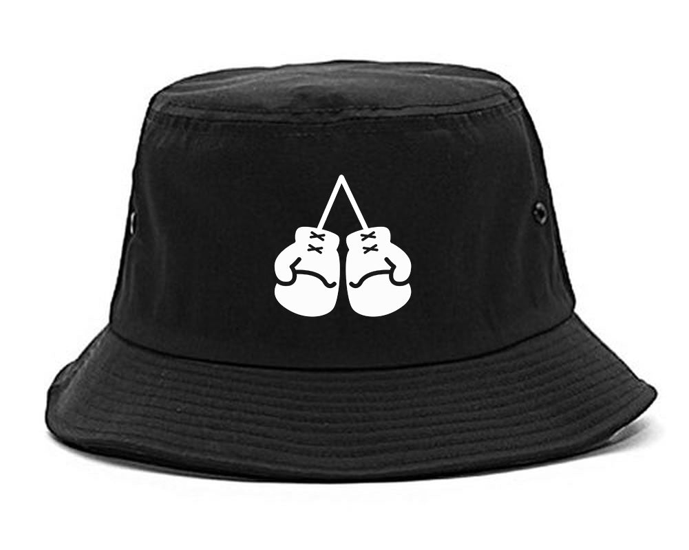 Boxing Gloves Chest Bucket Hat Black