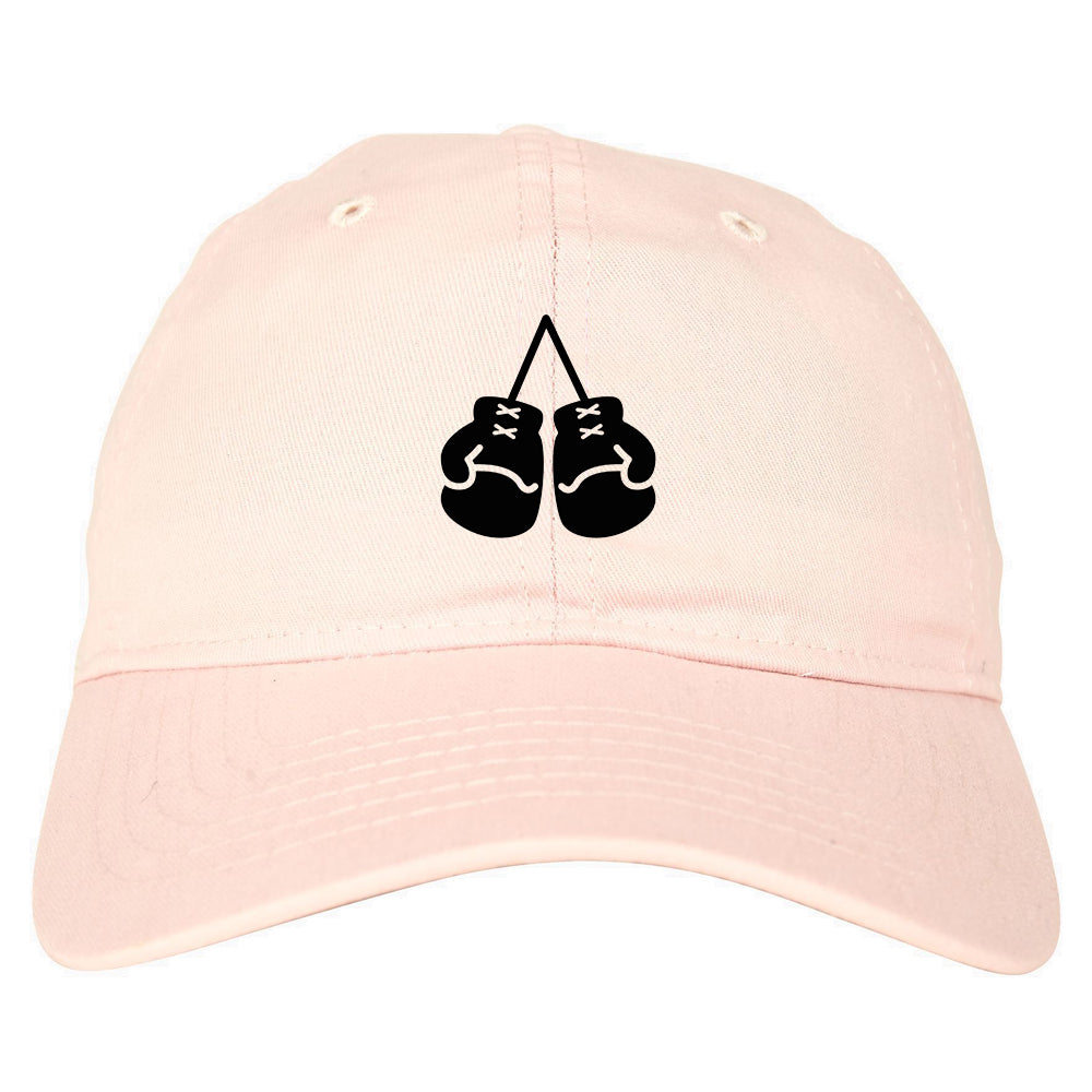 Boxing Gloves Chest Dad Hat Baseball Cap Pink