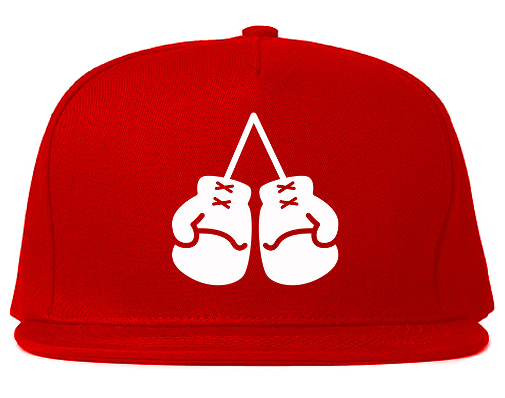 Boxing Gloves Chest Snapback Hat Red