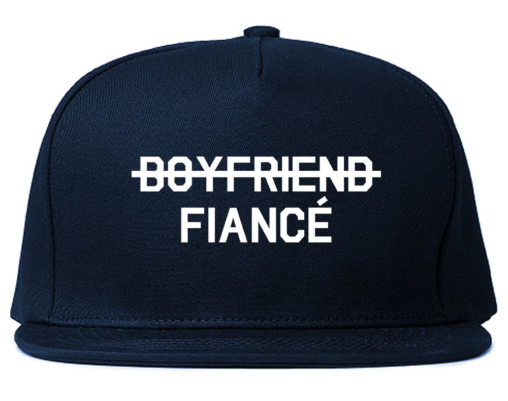 Boyfriend_Fiance_Engagement Navy Blue Snapback Hat