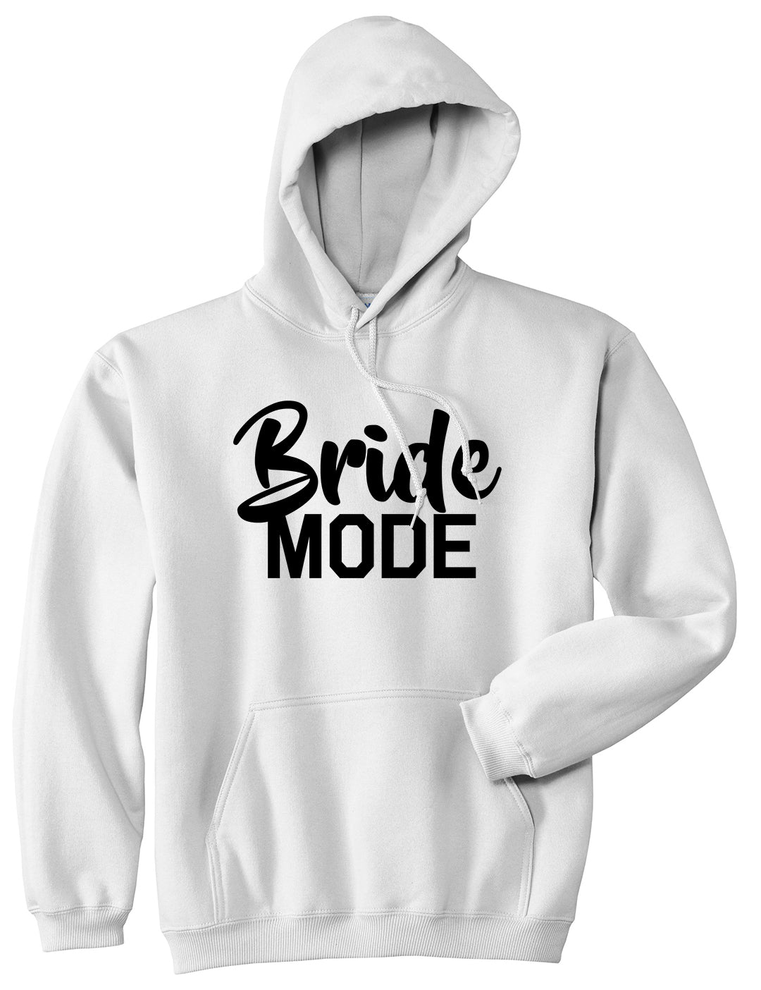 Bride Mode Bridal Mens White Pullover Hoodie by KINGS OF NY
