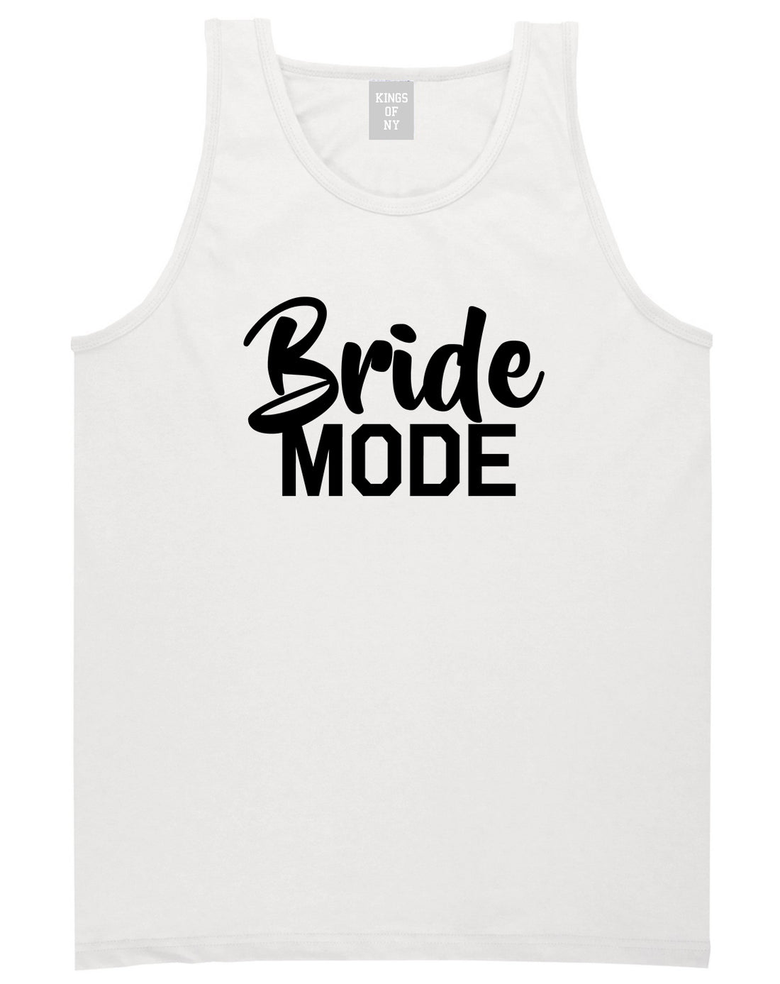 Bride Mode Bridal Mens White Tank Top Shirt by KINGS OF NY
